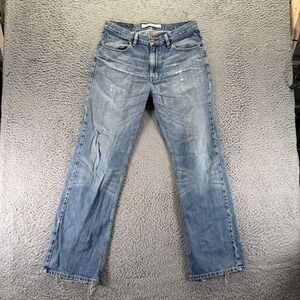 Express Jeans Mens 31x32 Blue Cotton Denim Straight Leg Faded Workwear Travel